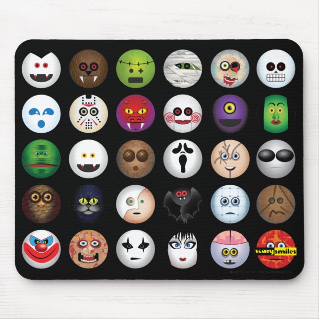 Mousepad Sorrisos assustadores - monstro & CIA (Frente)