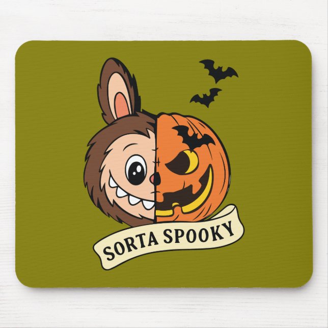 Mousepad Sorta Spooky Halloween Cute Labubu (Frente)