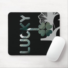 Mousepad SORTE Mouse Trend Abstrato Art Black Green