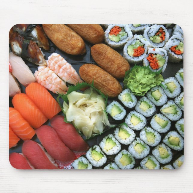 Mousepad Sortimento de favoritos de sushi japonês (Frente)