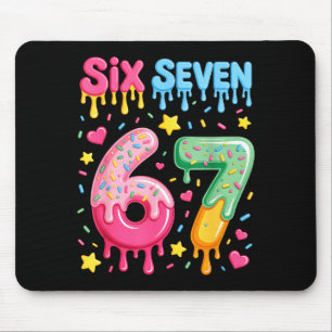 Mousepad Sorvete 67 Meme Engraçado Seis Sete Gíria Gen Alph