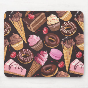 Mousepad Sorvete, Bolo, Cupcakes e Cheesecake Delgado