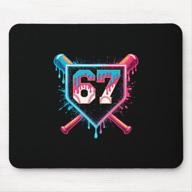 Mousepad Sorvete Bysebyll Drip Six Seven Gíria da Geração A (Frente)