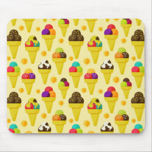 Mousepad Sorvete Colorido de Cartoons Cones