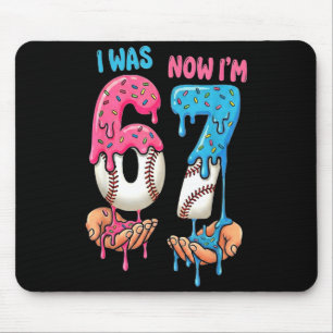 Mousepad Sorvete de beisebol Eu tinha 6 anos agora tenho 7