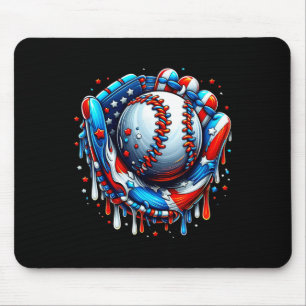 Mousepad Sorvete de beisebol pulveriza luva de beisebol 4