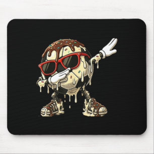 Mousepad Sorvete de futebol legal Dab dança engraçado derre