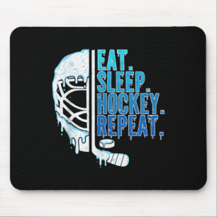 Mousepad Sorvete de Hóquei Gotejamento Comer Dormir Hóquei