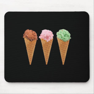 Mousepad Sorvete De Waffle Cones E Sorvete De Chocolate