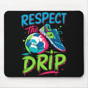 Mousepad Sorvete Derretendo Drip de Futebol Respeite O Meni
