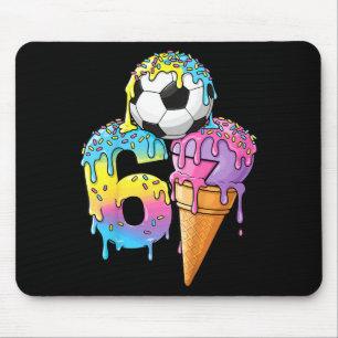 Mousepad Sorvete Drip Futebol Infantil Número 67 Meninos Fã