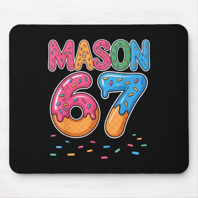 Mousepad Sorvete Drip Mason Six Seven 6 7 Gíria Gen Alpha (Frente)