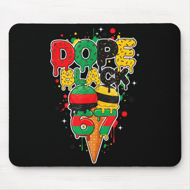 Mousepad Sorvete Drip Seis Sete Meme 6 7 Mês da História Ne (Frente)