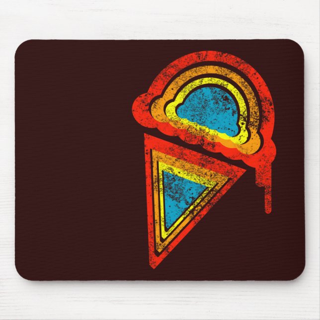 Mousepad sorvete retro rainbowz (Frente)