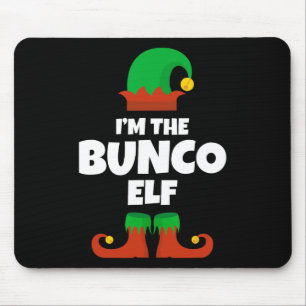 Mousepad Sou a família Bunco Elf Pajama Natal Engraçado Bu