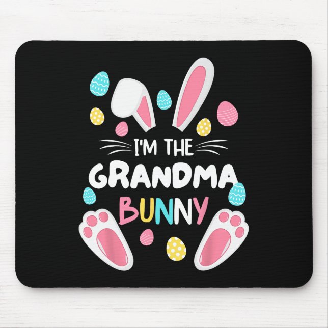 Mousepad Sou a vovó Festa de Páscoa Familiar Coelhante (Frente)