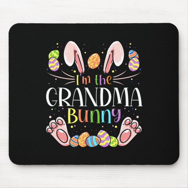 Mousepad Sou a vovó Festa de Páscoa Familiar Coelhante (Frente)