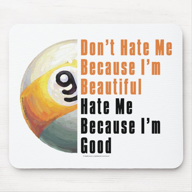 Mousepad Sou Bonita, Sou Boa 9 Ball (Frente)