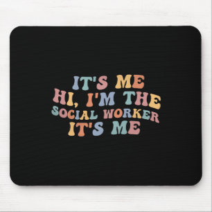 Mousepad Sou eu, sou o assistente social, professor retrô