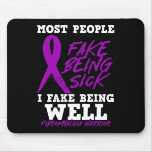 Mousepad Sou Falso Estando Bem. Fibromialgia Roxa Sensibili