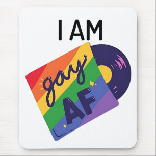 Mousepad Sou Gay AF Engraçado Mês do Orgulho LGBT