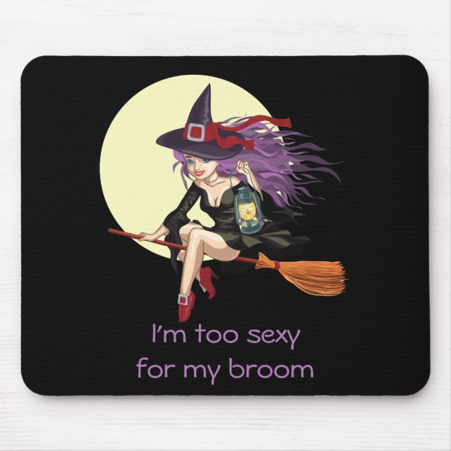Mousepad Sou Massa demais para a minha bruxa de vassoura lu (Frente)