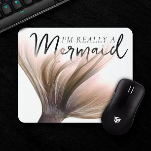 Mousepad Sou mesmo uma Sereia   Citação com a Coluna de Ser