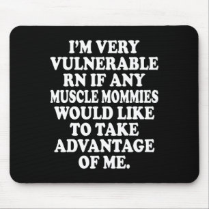 Mousepad Sou muito vulnerável Rn Engraçado Gym