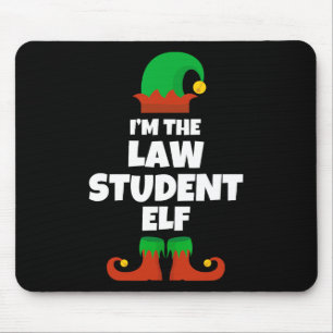 Mousepad Sou o estudante de Direito da Família Pajama Natal