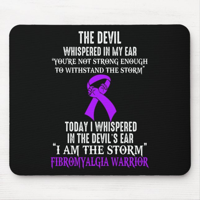 Mousepad Sou O Guerreiro Da Consciência Da Fibromialgia? (Frente)