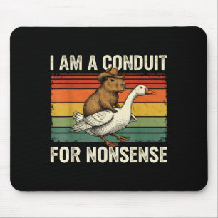 Mousepad Sou um Condutor de Absurdos Capivara Ganso Diverti