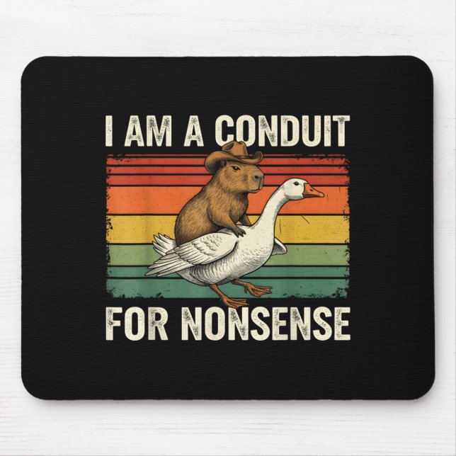Mousepad Sou um Condutor de Absurdos Capivara Ganso Diverti (Frente)