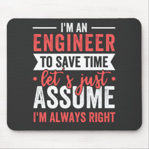 Mousepad Sou um ENGENHEIRO, para salvar o Vamos do tempo, a