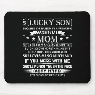 Mousepad Sou Um Filho Sortudo Que Eu &# m Criado Por Um Aw