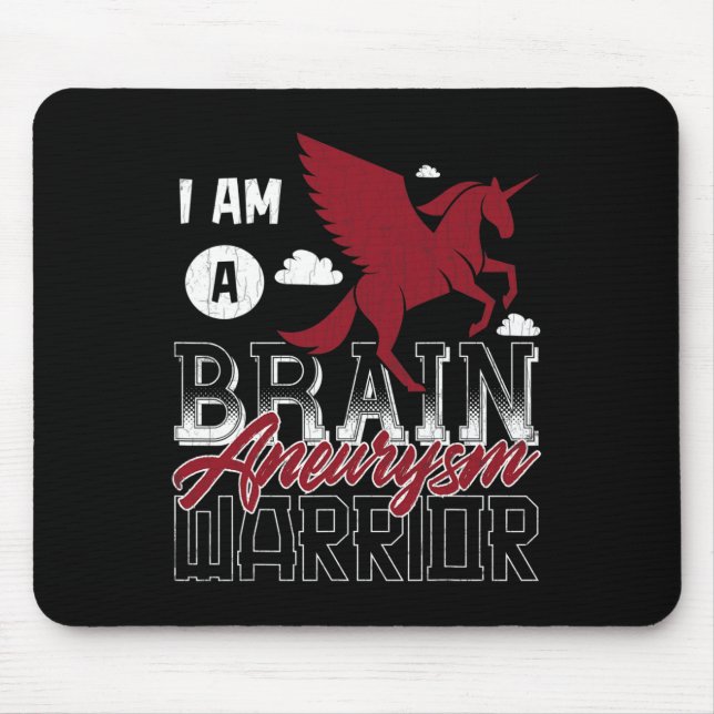 Mousepad Sou um Guerreiro de Aneurisma Cerebral Conscientiz (Frente)