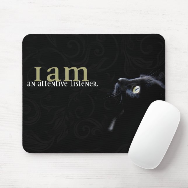 Mousepad Sou um ouvinte atento Afirmação de Motivação (Com mouse)