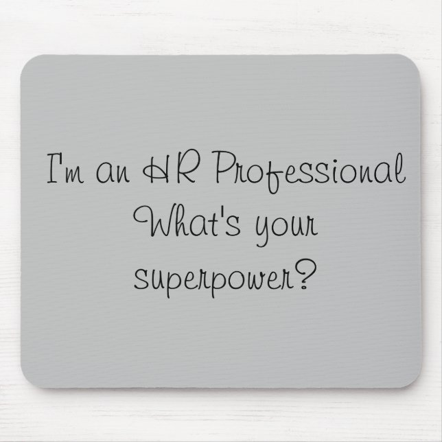 Mousepad Sou um Profissional de RH Superpoder Oficina de Tr (Frente)