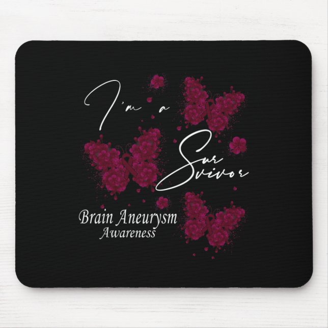 Mousepad Sou um sobrevivente Campanha de conscientização so (Frente)