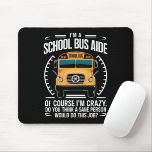 Mousepad Sou uma ajudante de ônibus escolar engraçado de vo