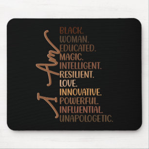 Mousepad Sou Uma Mulher Negra Educada Melanina História Neg