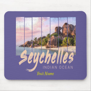 Mousepad Souvenir do pôr do sol do Oceano Índico Seicheles