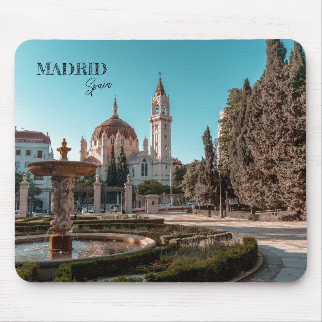 Mousepad Souvenir paisagem da Espanha de Madrid (Frente)
