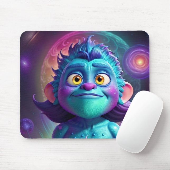 Mousepad Space Alien & Friend (Com mouse)