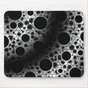 Mousepad Space Bubble Spots - White/Black