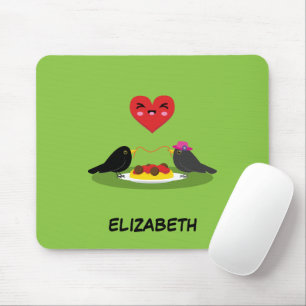Mousepad Spaghetti Meatball Data Romântica Adicione seu n