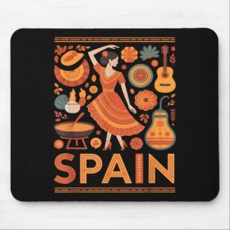 Mousepad Spain funny spanish culture flamenco guitar paella