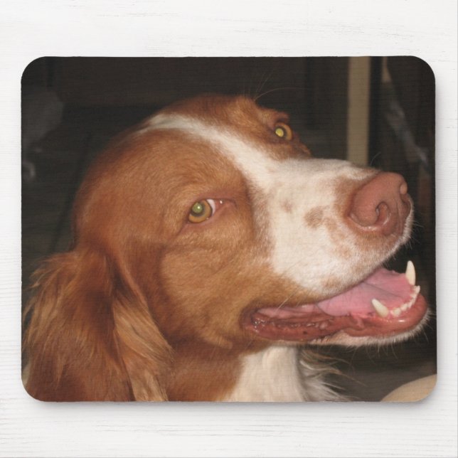 Mousepad Spaniel de Brittany de sorriso (Frente)