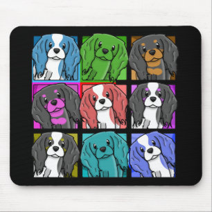 Mousepad Spaniel de rei descuidado Charles do pop art