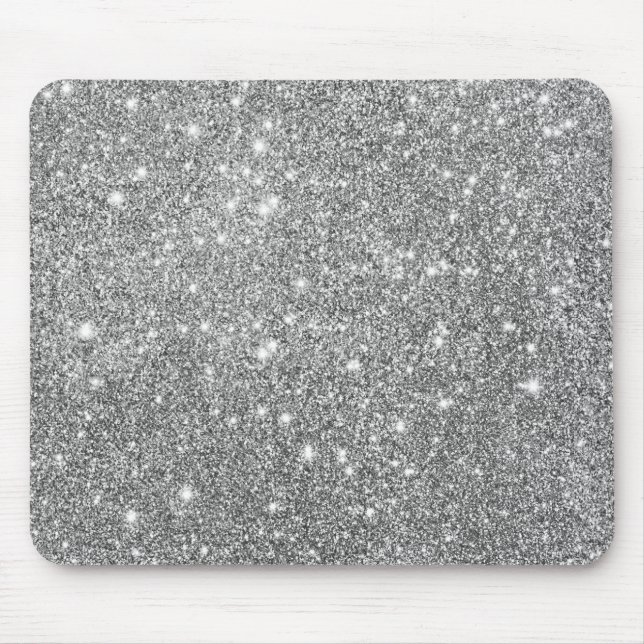 Mousepad Sparkles de prata do brilho (Frente)
