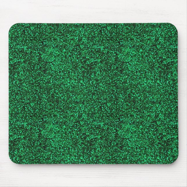 Mousepad Sparkles verdes chamativos à moda do Sequin (Frente)